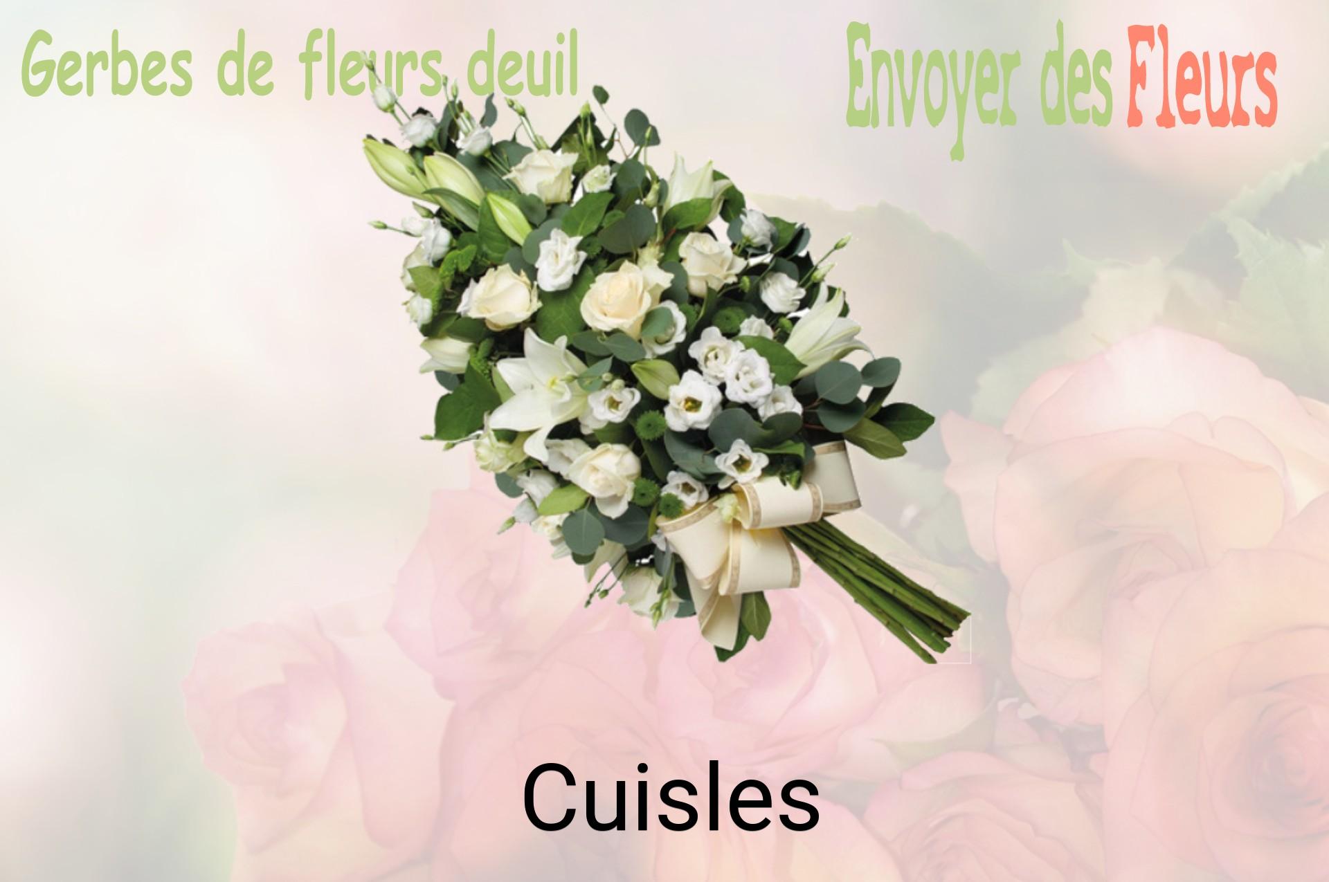 Gerbe de fleurs de deuil livrée à Cuisles